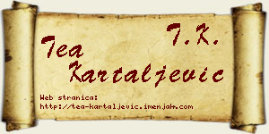 Tea Kartaljević vizit kartica